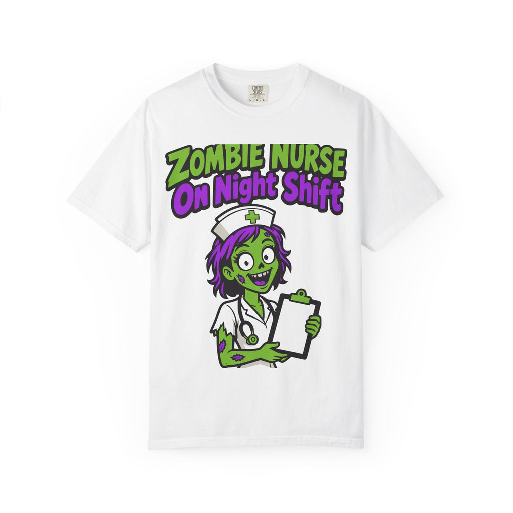 Zombie Nurse On Night Shift Halloween Shirt, Funny Nurse Zombie Tee