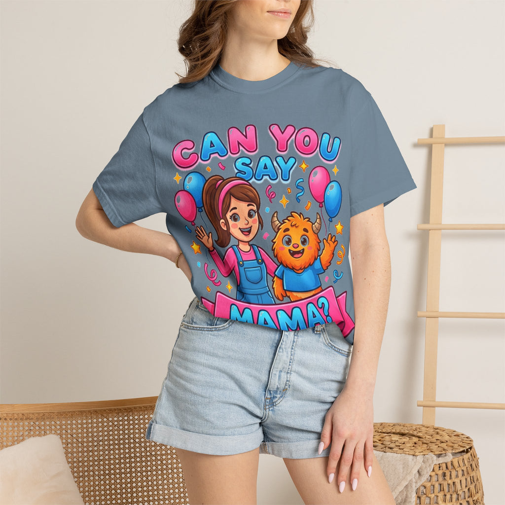 Can You Say Mama Shirt, Funny First Word Tee, Cute Monster Birthday Shirt, New Mom Gift