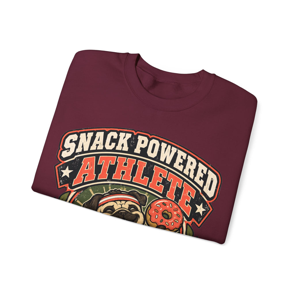 funny gym Sweatshirt Snack Powered Athlete Sweatshirt, Funny Workout Graphic Sweatshirt,