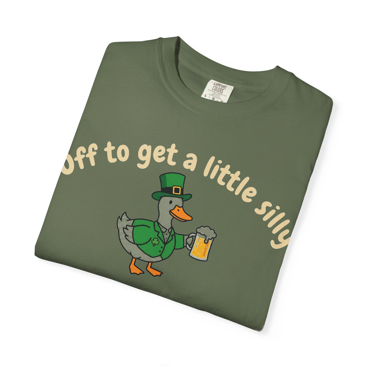 Off To Get A Little Silly Shirt, St Patricks Day Duck Beer Tee, Funny Irish Duck Shirt, Paddys Day Gift
