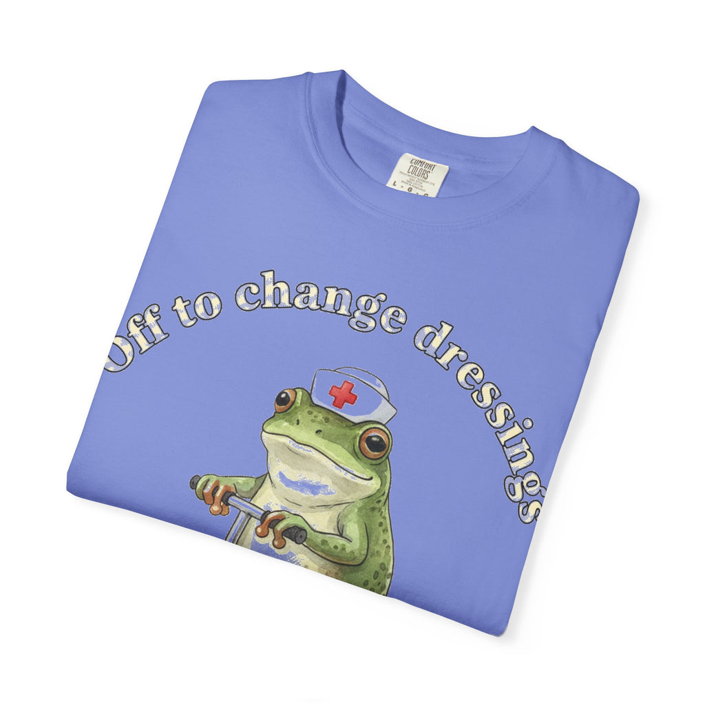 Off To Change Dressings Shirt, Funny Nurse Frog Scooter Tee, Wound Care Nurse Shirt, RN Gift