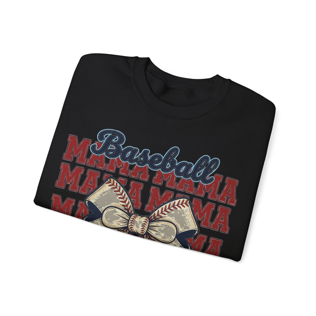 Baseball Mama Sweatshirt, Retro Stacked Mama Baseball Bow Sweatshirt, Baseball Mom Gift, Game Day Sweatshirt, Softball Mama Sweatshirt, Spor