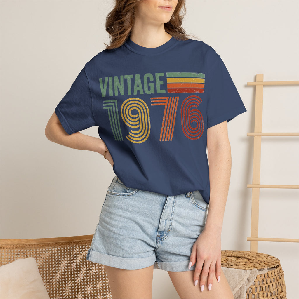 Vintage 1976 Shirt, Retro Stripe 50th Birthday Tee, Born In 1976 Shirt, Birthday Gift
