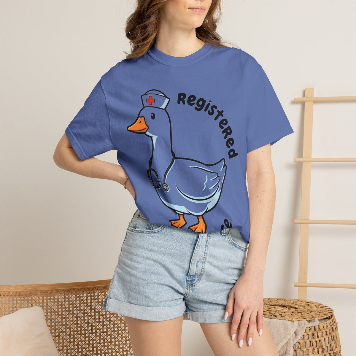 Registered Silly Goose Curved Shirt, Nurse Goose Stethoscope Tee, Funny Nurse Shirt, RN Gift