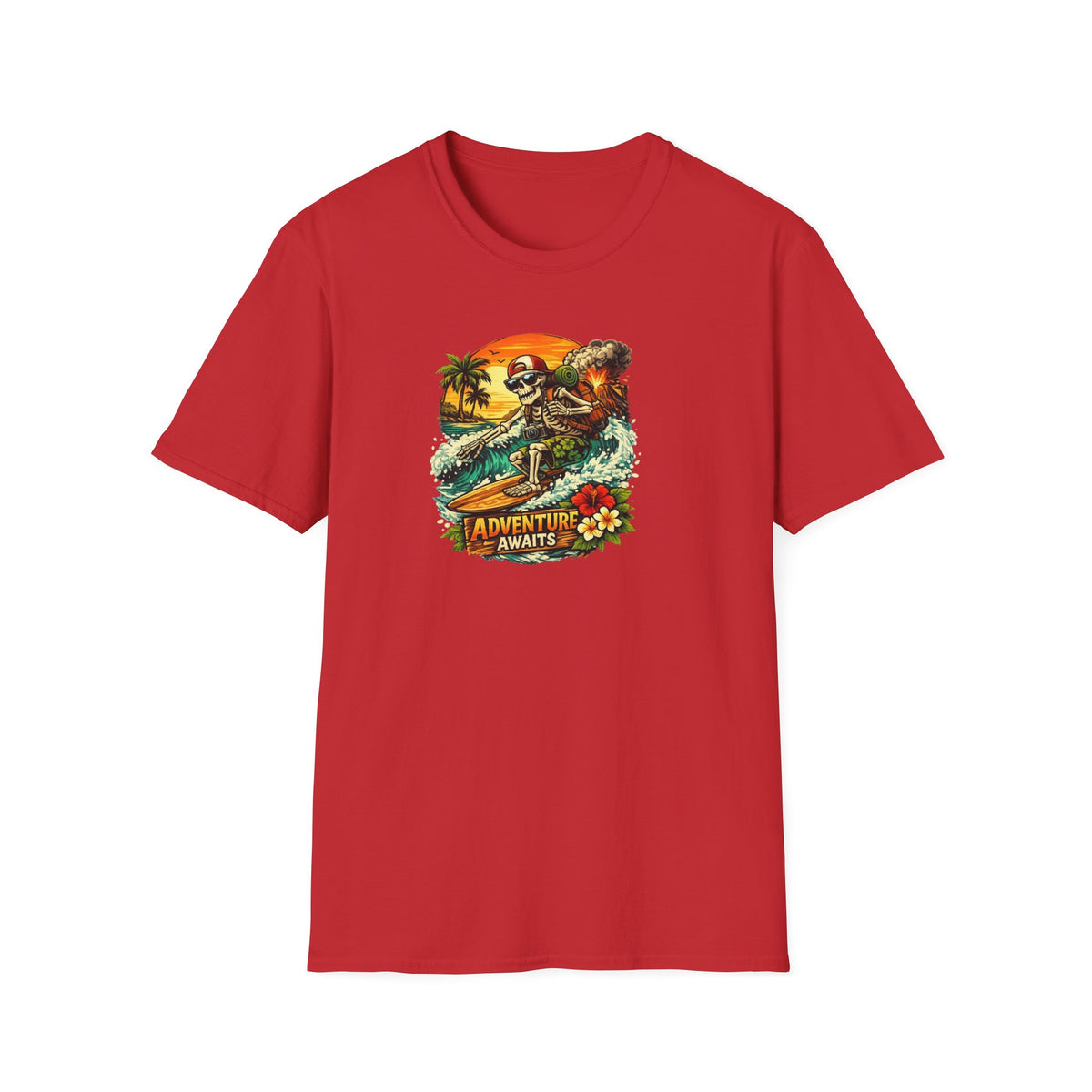 Adventure Awaits Shirt, Retro Dinosaur Outdoor Tee, Explorer Gift