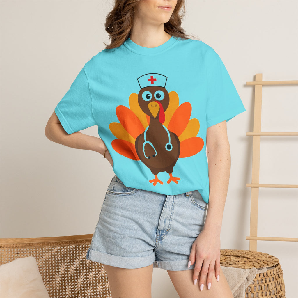 Nurse Turkey Shirt, Funny Thanksgiving Nurse Tee, Stethoscope Turkey Shirt, RN Holiday Gift