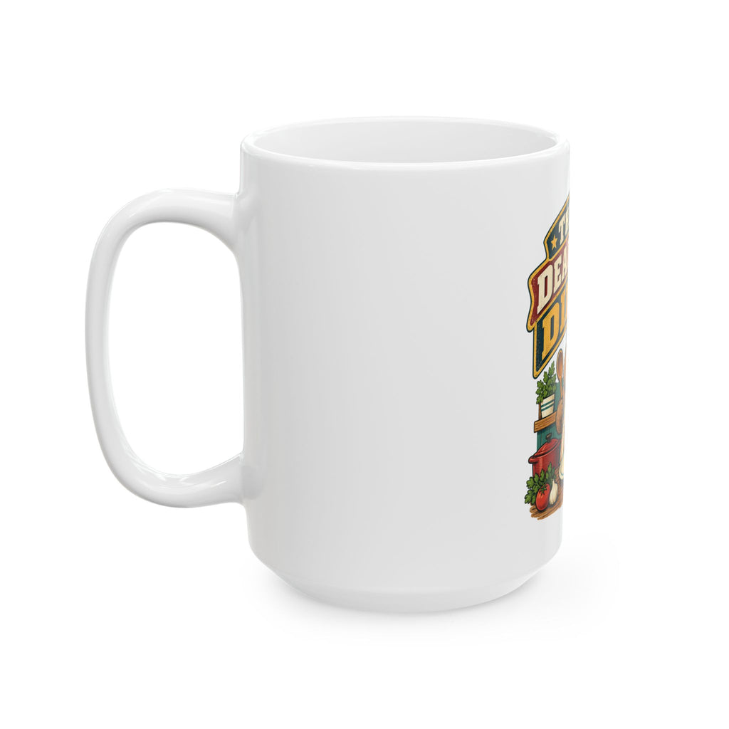 The Only Deadline Is Dinner Mug, Funny Retirement Gift for Coworker, Retired Christmas Gift, Coffee Mug 11oz 15oz