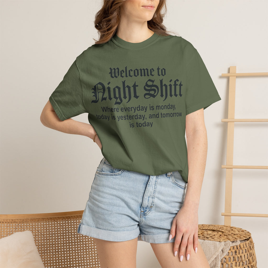 Welcome To Night Shift Bold Shirt, Gothic Type Nurse Tee, Shift Worker Humor Shirt, Nurse Gift