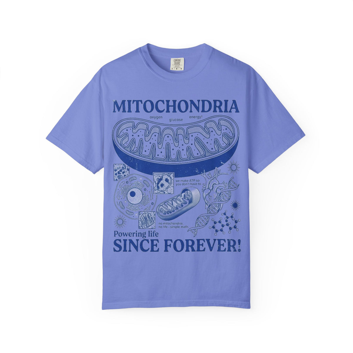 Mitochondria Powering Life Since Forever Shirt, Funny Biology Teacher Tee, Science Nerd Shirt, Student Gift