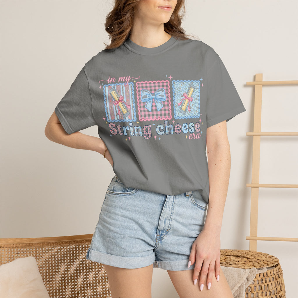 In My String Cheese Era Shirt, Coquette Bow Snack Tee, Funny Girl Dinner Shirt, Cute Gift