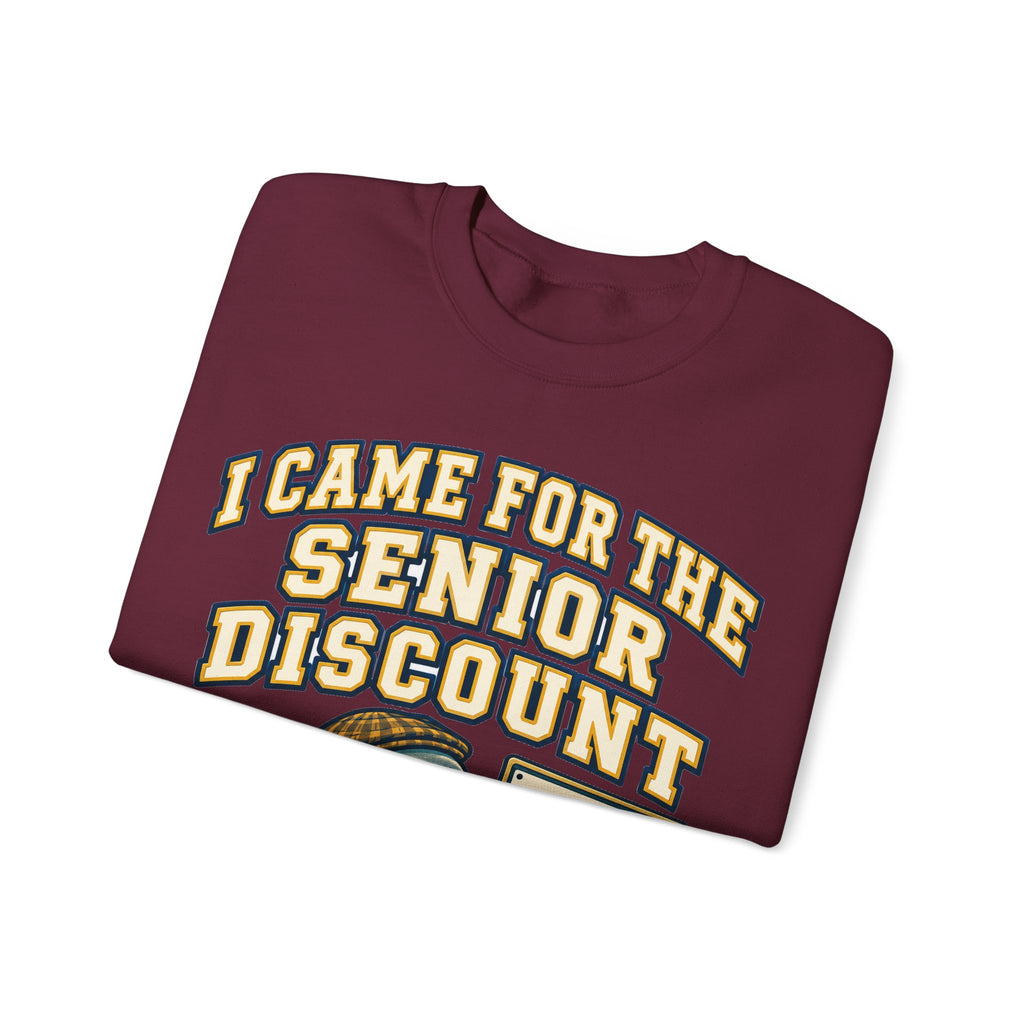 Funny Retirement Sweatshirt I Came For The Senior Discount, Retirement Gift Sweatshirt, Graphic Sweatshirt