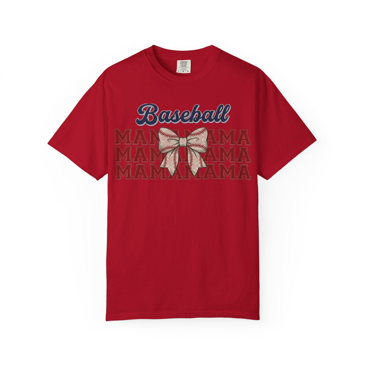 Baseball Mama Shirt, Stacked Varsity Mama Tee, Baseball Bow Mom Shirt, Game Day Baseball Mom Gift