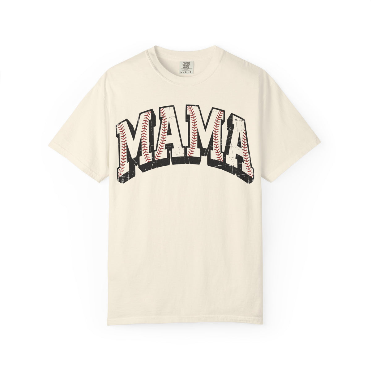 Baseball Mama Shirt, Distressed Baseball Stitch Varsity Tee, Baseball Mom Shirt, Game Day Gift