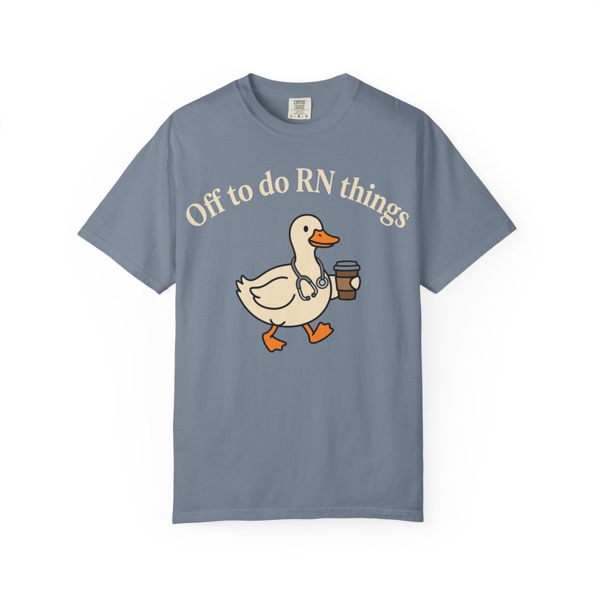 Off To Do RN Things Shirt, Funny Nurse Duck Coffee Tee, Stethoscope Duck Shirt, Nurse Gift