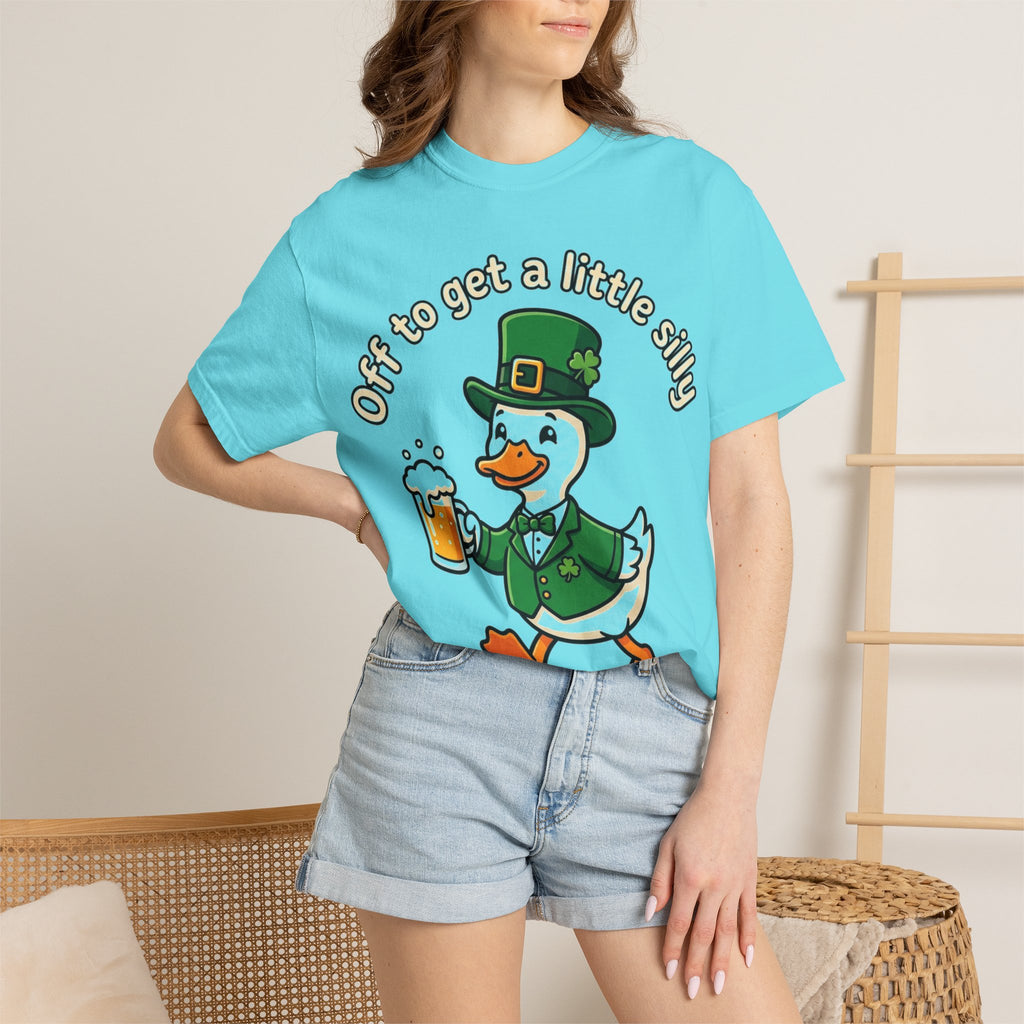 Off To Get A Little Silly Bold Shirt, Leprechaun Duck Beer Tee, Funny St Patricks Day Shirt, Irish Gift