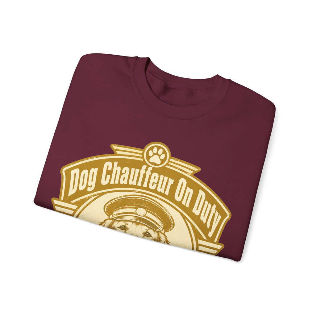 Dog Chauffeur On Duty Golden Retriever Sweatshirt | Funny Dog Lover Crewneck