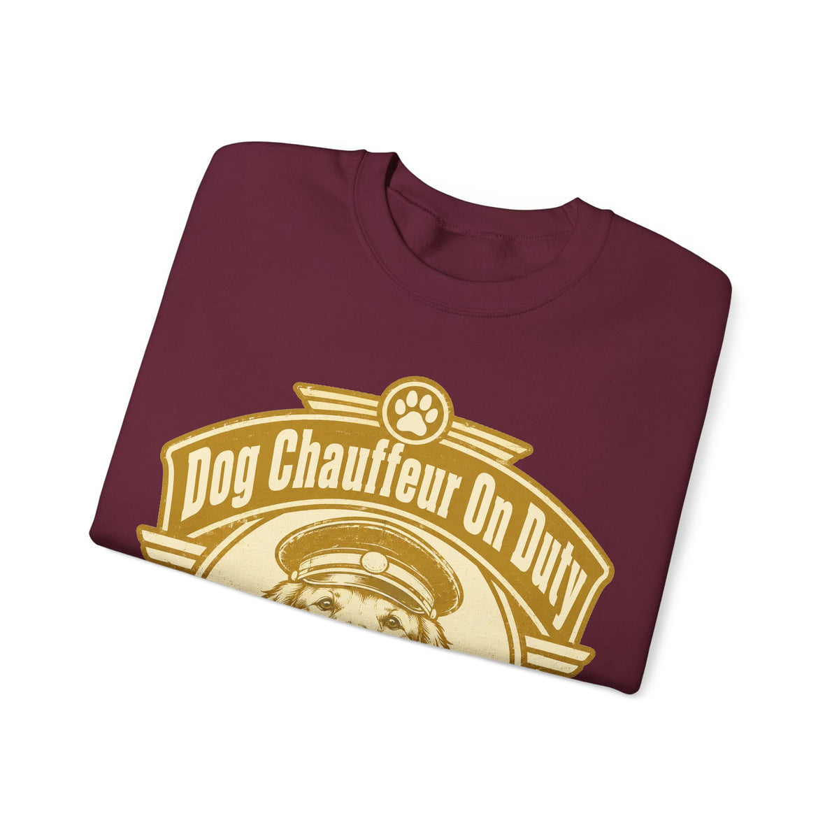 Dog Chauffeur On Duty Golden Retriever Sweatshirt | Funny Dog Lover Crewneck