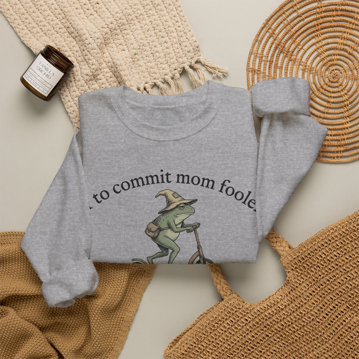 Off To Commit Mom Foolery Sweatshirt, Funny Frog Witch Mom Sweatshirt, Sarcastic Mama Sweatshirt, Halloween Mom Gift, Spooky Mama Scooter Fr