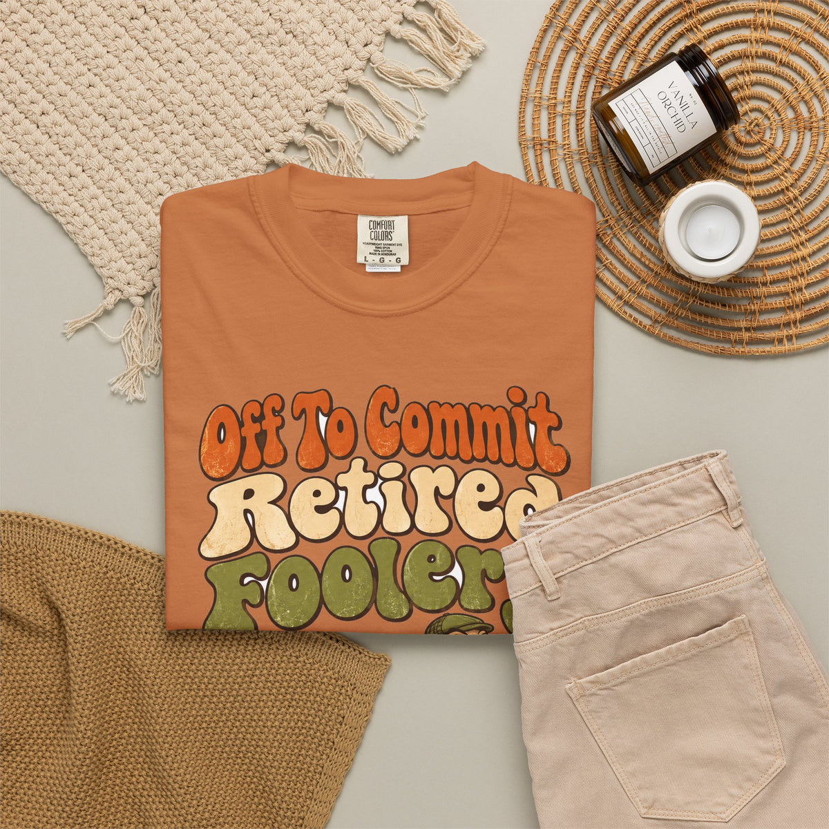 Funny Retirement Shirt Off To Commit Retired Foolery Comfort Colors Shirt, Retirement Gift, Retired Mischief Humor Shirt