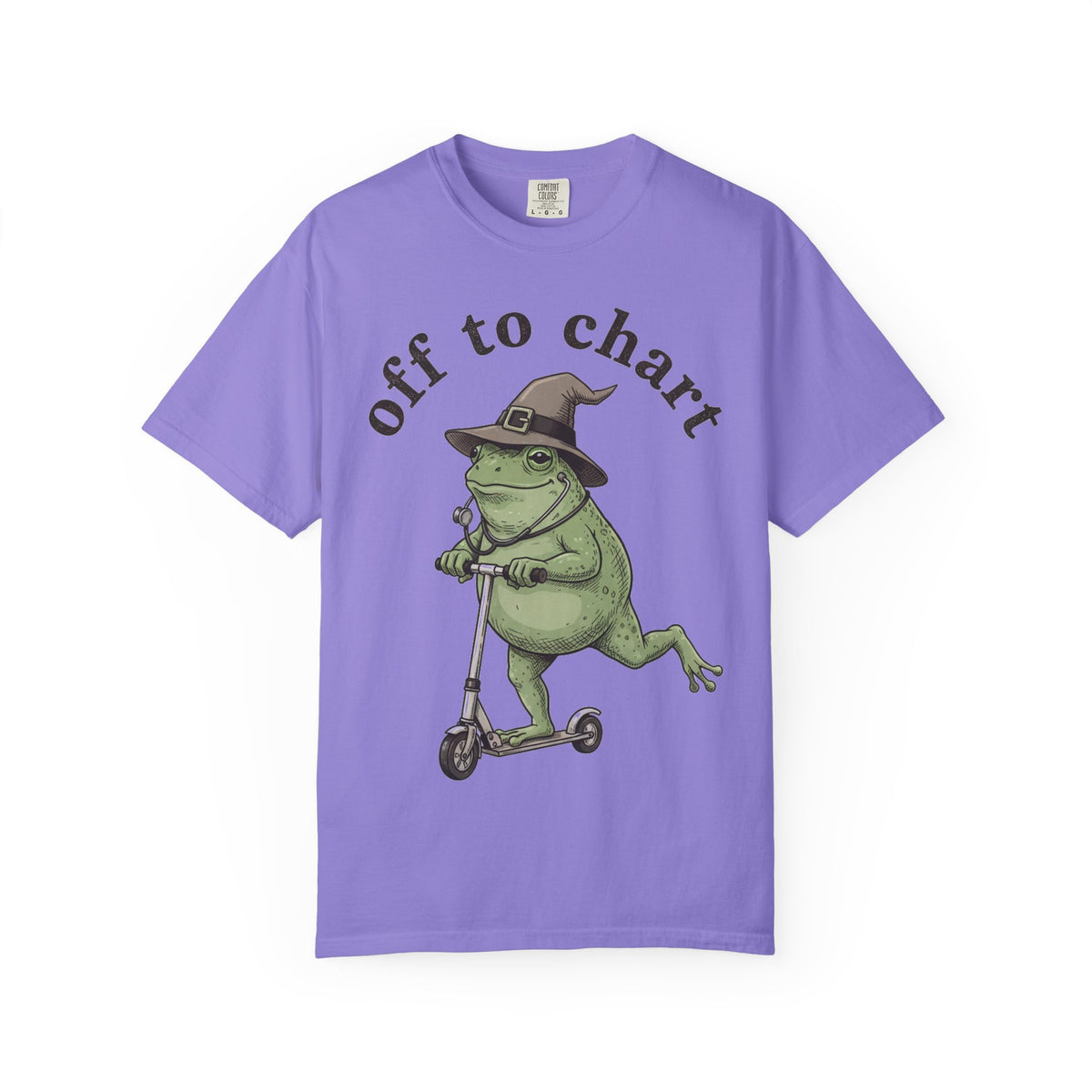 Off To Chart Shirt, Witch Hat Frog Nurse Scooter Tee, Funny Charting RN Shirt, Nurse Gift
