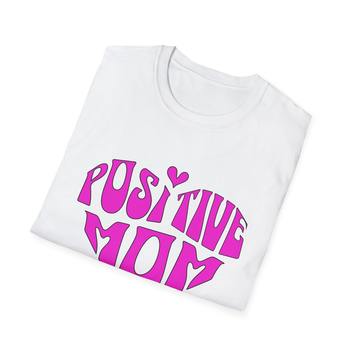 Positive Mom Love T-Shirt — Retro Heart Graphic Mother's Day Tee