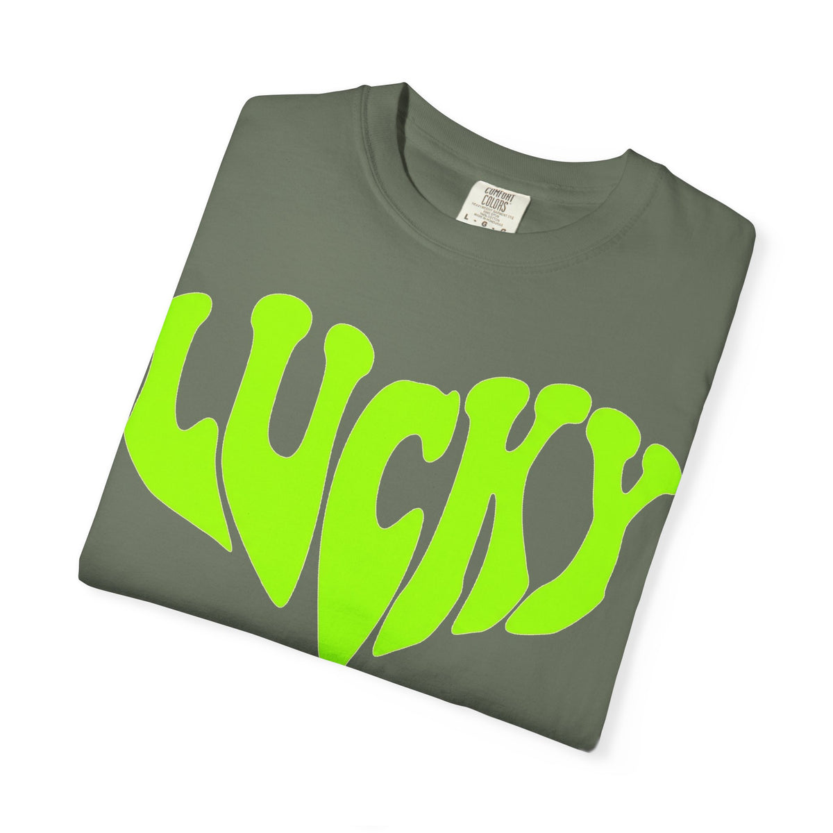 Lucky Melting Letters Shirt, Neon Green Trippy Tee, Psychedelic St Patricks Shirt, Festival Gift