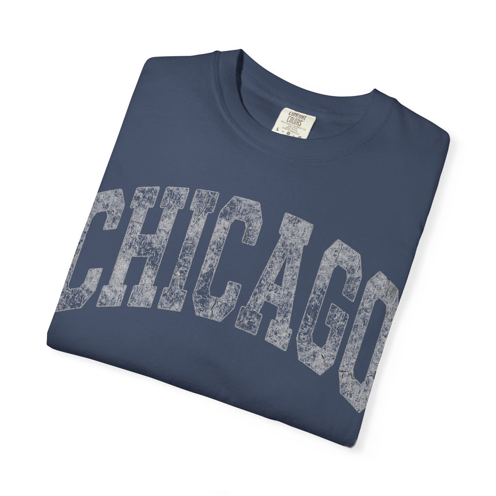 Chicago Vintage Shirt, Distressed Varsity Chicago Tee, Illinois Home City Shirt, Chicago Gift