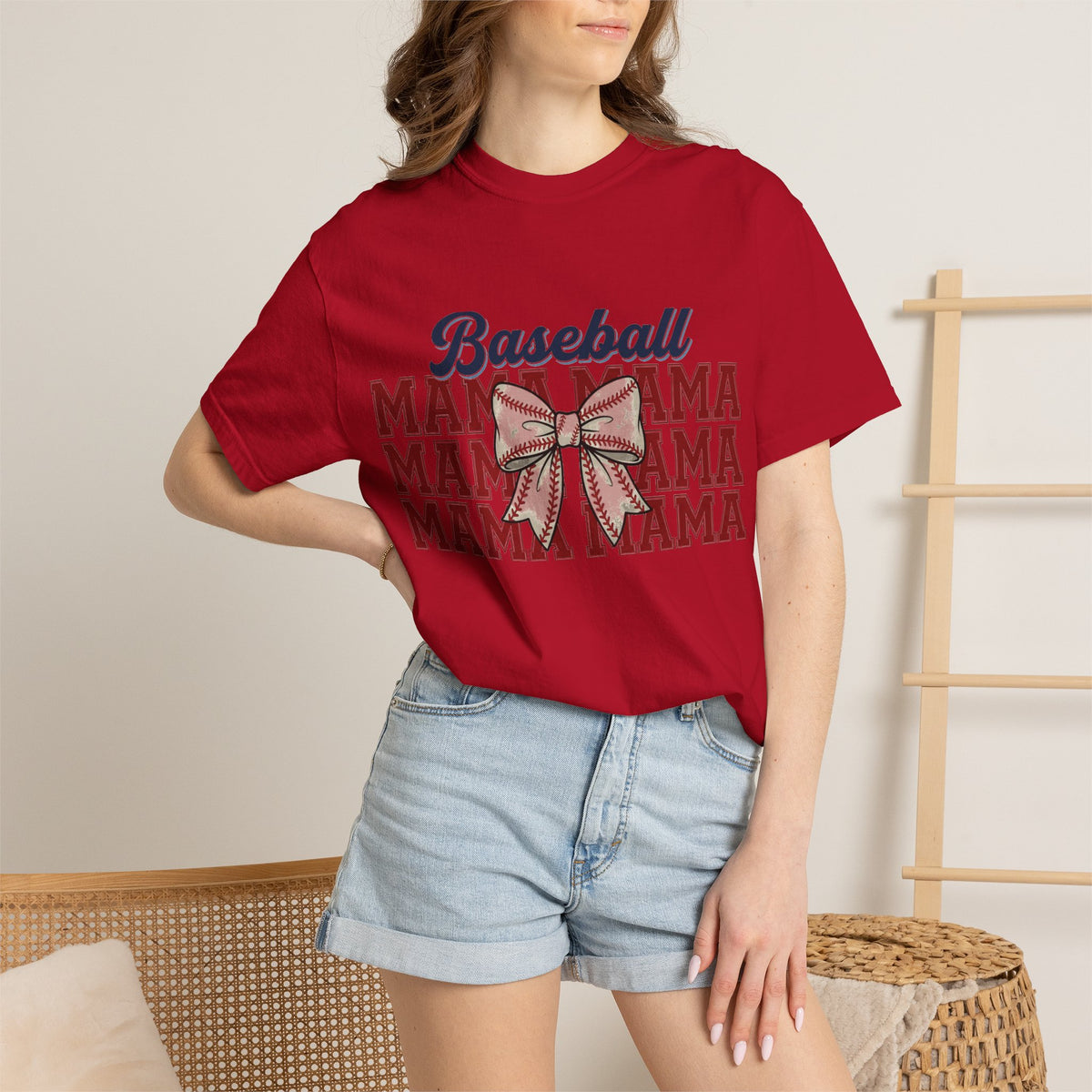 Baseball Mama Three Row Shirt, Varsity Repeat Mama Tee, Baseball Bow Mom Shirt, Little League Gift