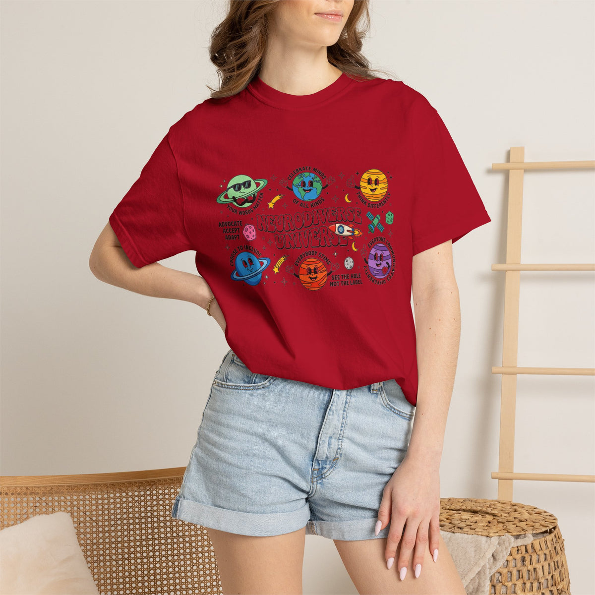 Neurodiverse Universe Wide Shirt, Autism Acceptance Planets Tee, Inclusion Teacher Shirt, SPED Gift