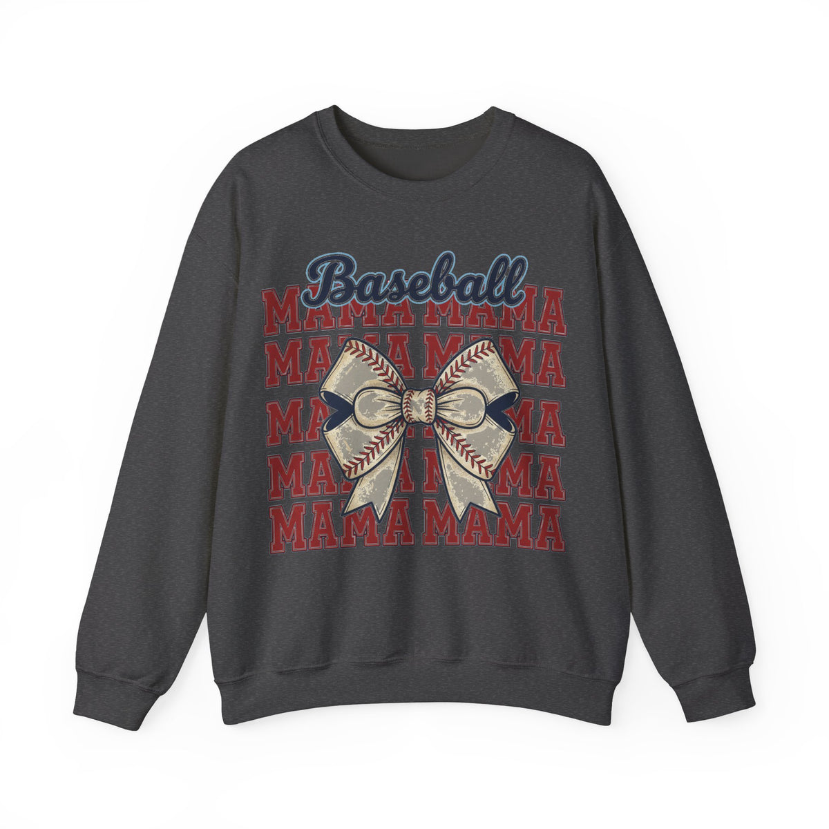 Baseball Mama Sweatshirt, Retro Stacked Mama Baseball Bow Sweatshirt, Baseball Mom Gift, Game Day Sweatshirt, Softball Mama Sweatshirt, Spor