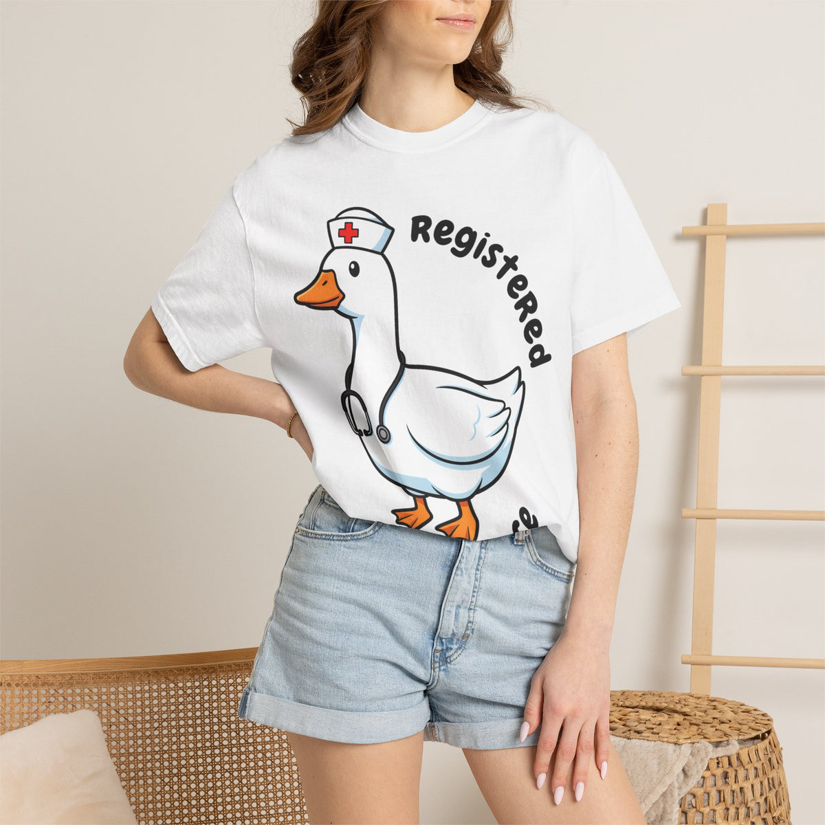 Registered Silly Goose Curved Shirt, Nurse Goose Stethoscope Tee, Funny Nurse Shirt, RN Gift