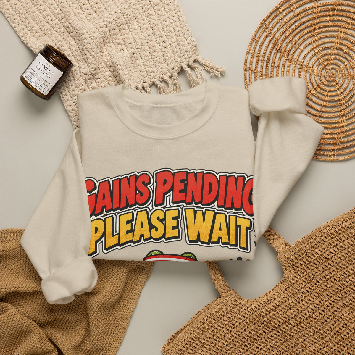 Gains Pending Please Wait Gym Sweatshirt | Funny Workout Gift