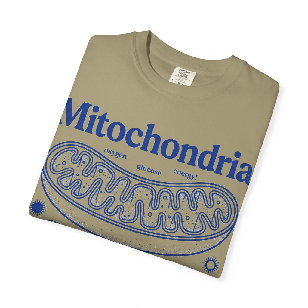 Mitochondria Powering Life Since Forever Tall Shirt, Retro Biology Poster Tee, Science Teacher Shirt, Nerd Gift
