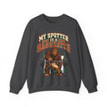 Funny Gym Sweatshirt My Spotter Is A Sasquatch Bigfoot Sweatshirt, Gym Gift For Men Women, Weightlifting Humor Sweatshirt