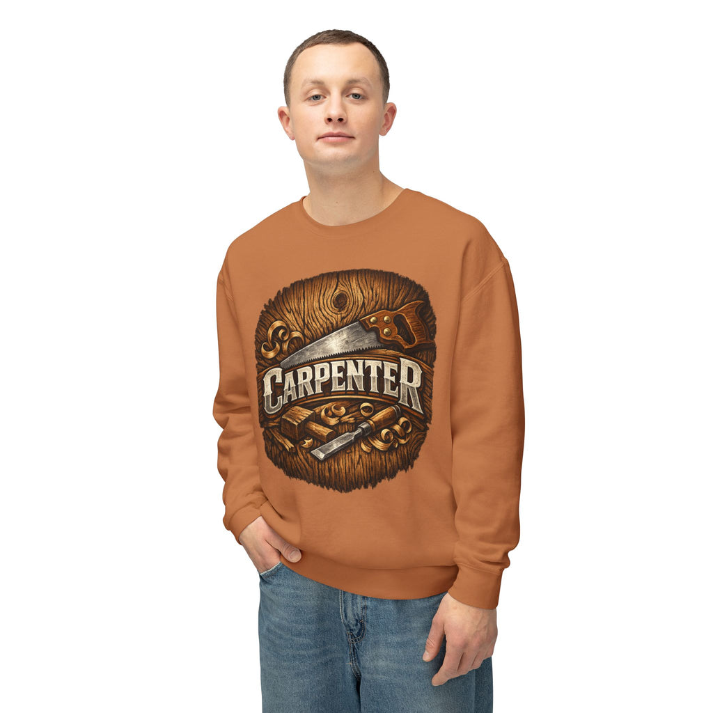 Carpenter Crewneck Sweatshirt — Vintage Woodworker Logo