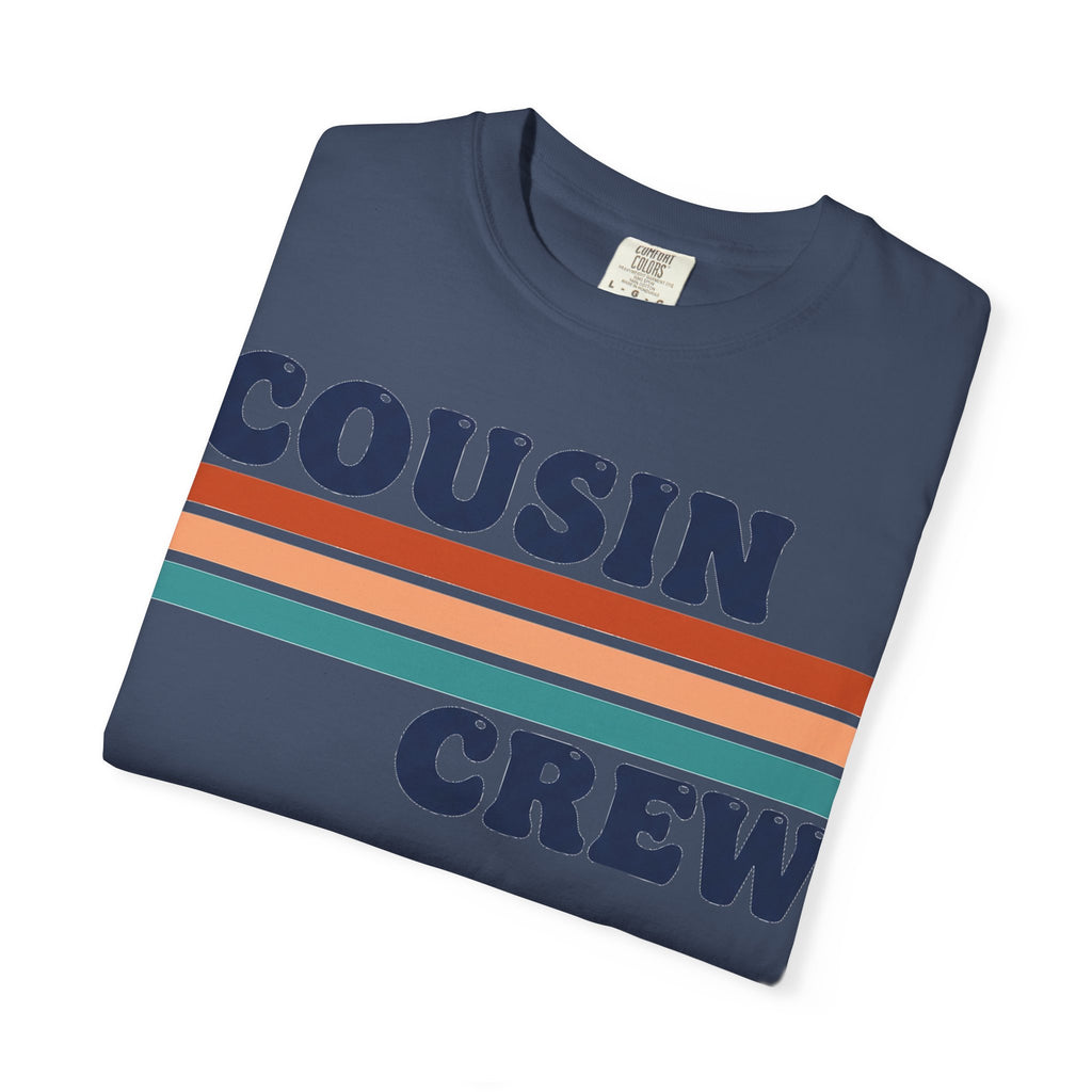 Cousin Crew Stacked Stripe Shirt, Vintage Stripe Family Tee, Matching Cousin Shirt, Reunion Gift