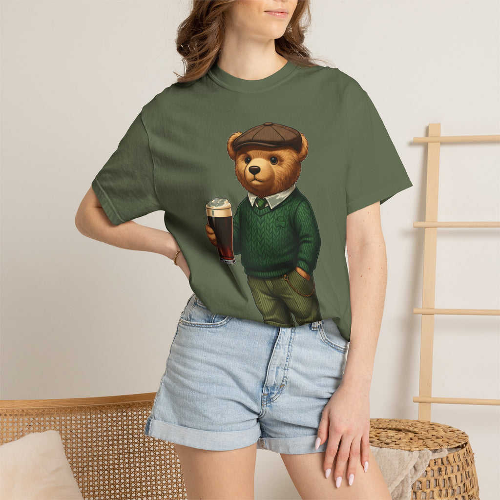 Irish Teddy Bear Pint Shirt, Shamrock Sweater Bear Tee, St Patricks Day Pub Shirt, Irish Gift