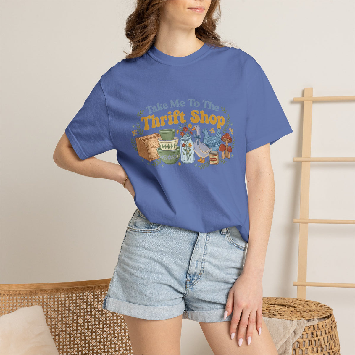 Take Me To The Thrift Shop Wide Shirt, Retro Thrift Finds Tee, Vintage Pyrex Shirt, Thrifter Gift
