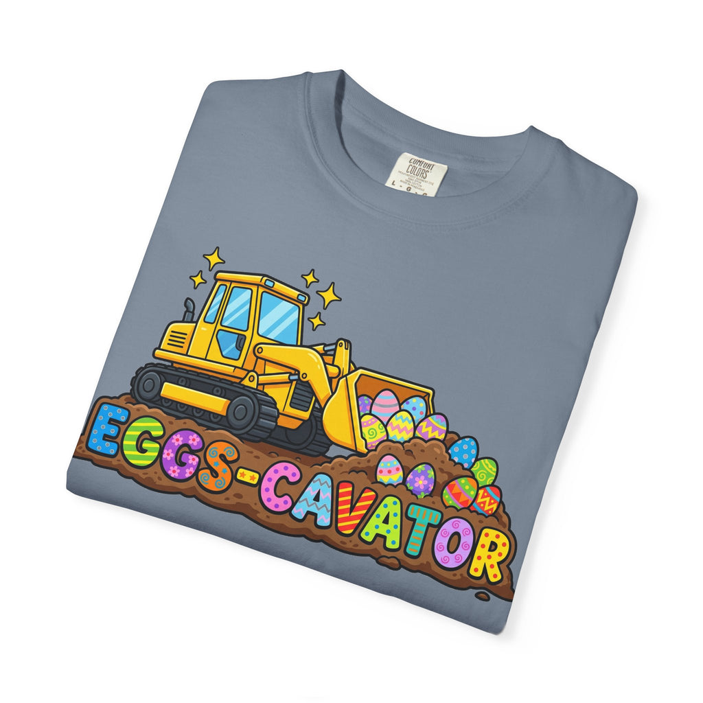 Eggs-Cavator Shirt, Funny Easter Digger Tee, Construction Easter Egg Shirt, Toddler Boy Easter Gift