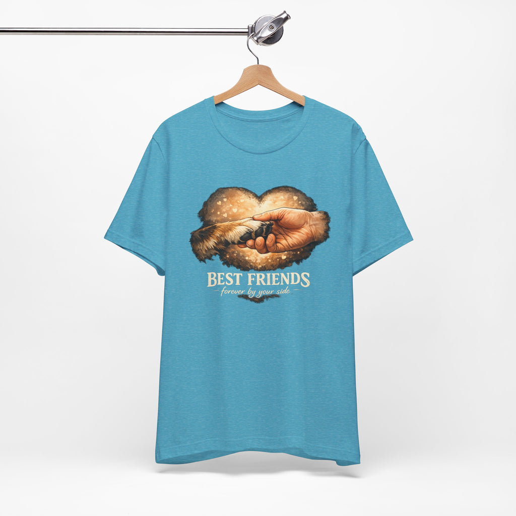 Best Friends Paw & Human T-Shirt — "Best Friends" Pet Lover Tee