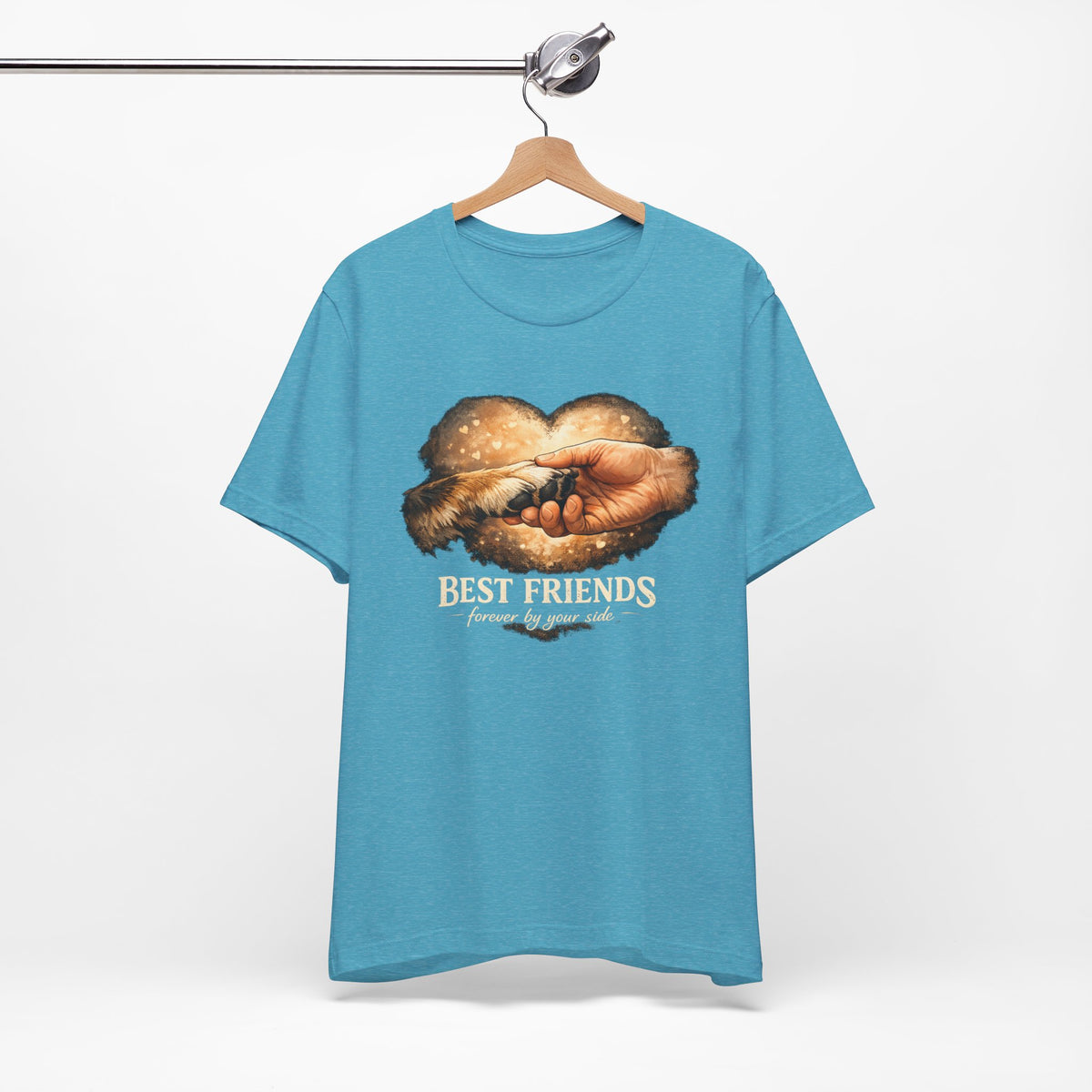 Best Friends Paw & Human T-Shirt — "Best Friends" Pet Lover Tee