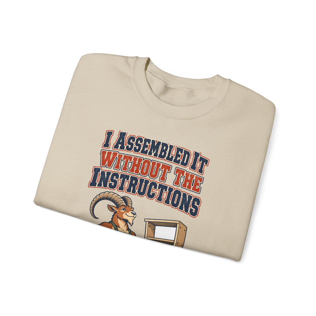 Funny Dad Gift I Assembled It Without The Instructions Sweatshirt, Dad Humor Tee, Christmas Gift for Dad from Daughter Son