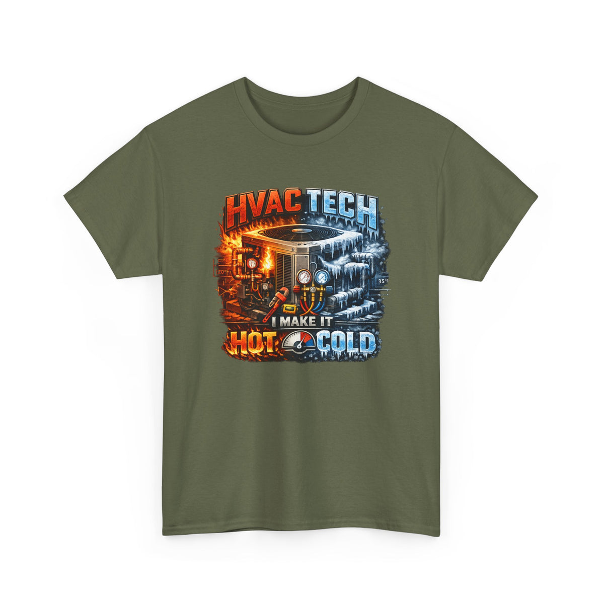 HVAC Tech T‑Shirt – "I Make It Hot & Cold" HVAC Technician Work Tee