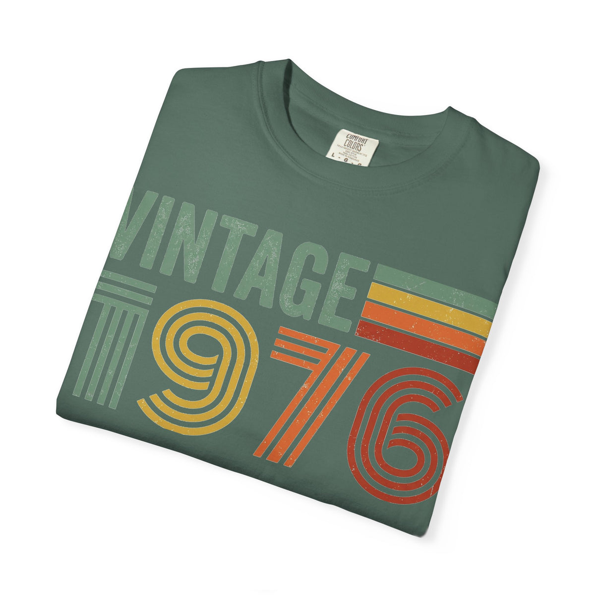Vintage 1976 Wide Shirt, Retro Striped Birth Year Tee, 50th Birthday Shirt, 1976 Gift