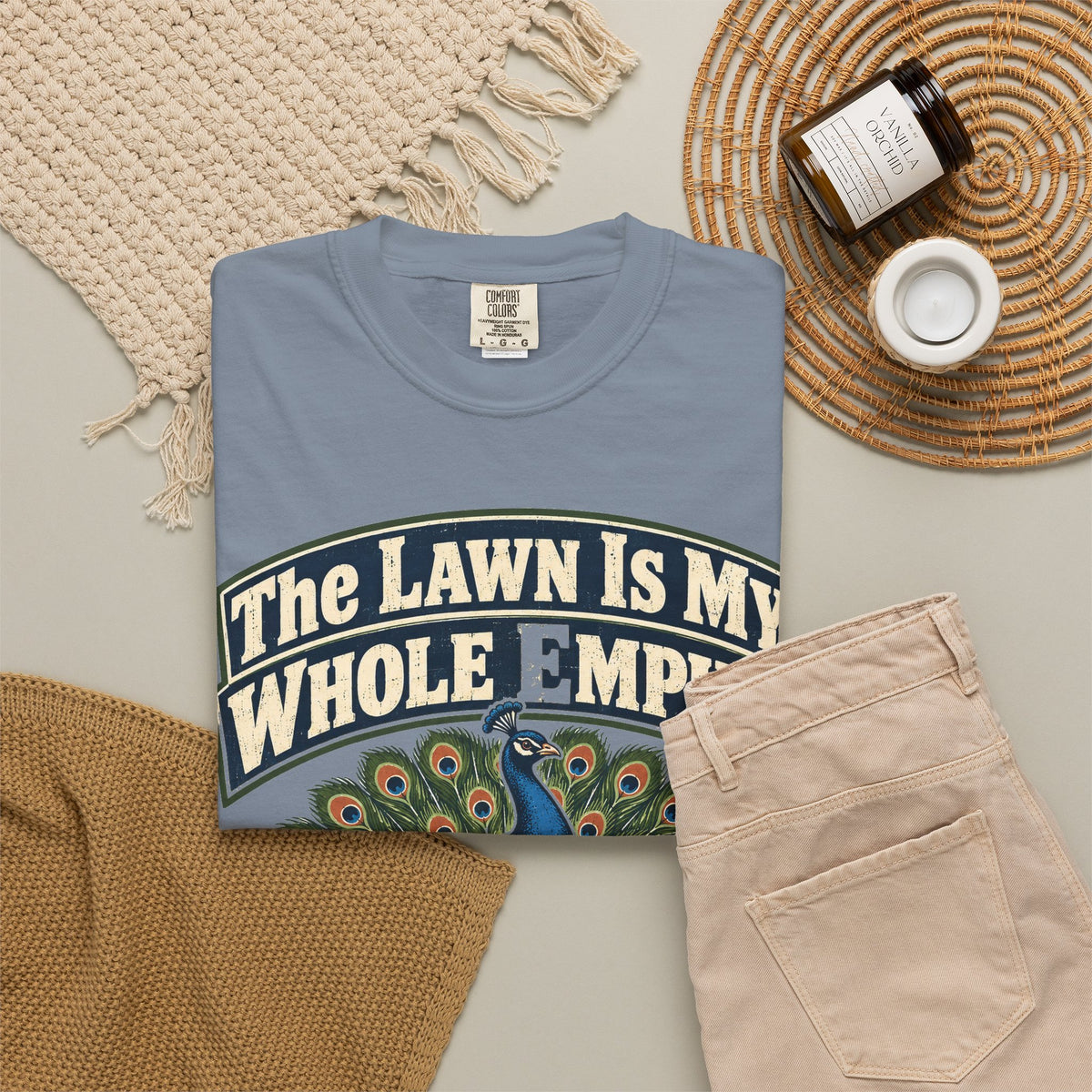Funny Retirement Shirt The Lawn Is My Whole Empire Elk Shirt, Retirement Gift For Men Women, Lawn Mowing Humor Comfort Colors Shirt