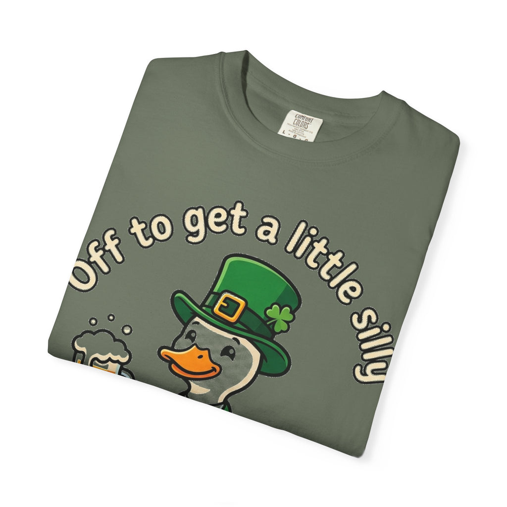 Off To Get A Little Silly Bold Shirt, Leprechaun Duck Beer Tee, Funny St Patricks Day Shirt, Irish Gift