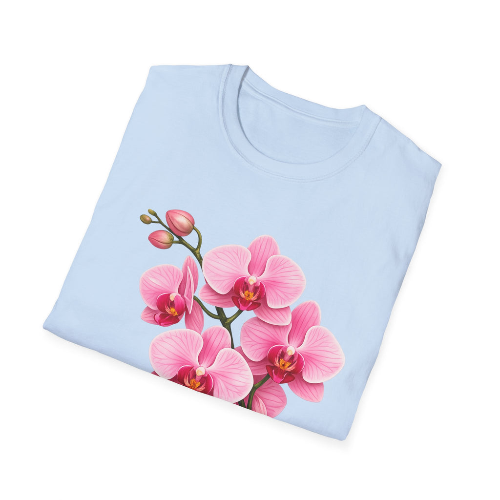 Orchid Floral T-Shirt — Pink Phalaenopsis Blossom Tee