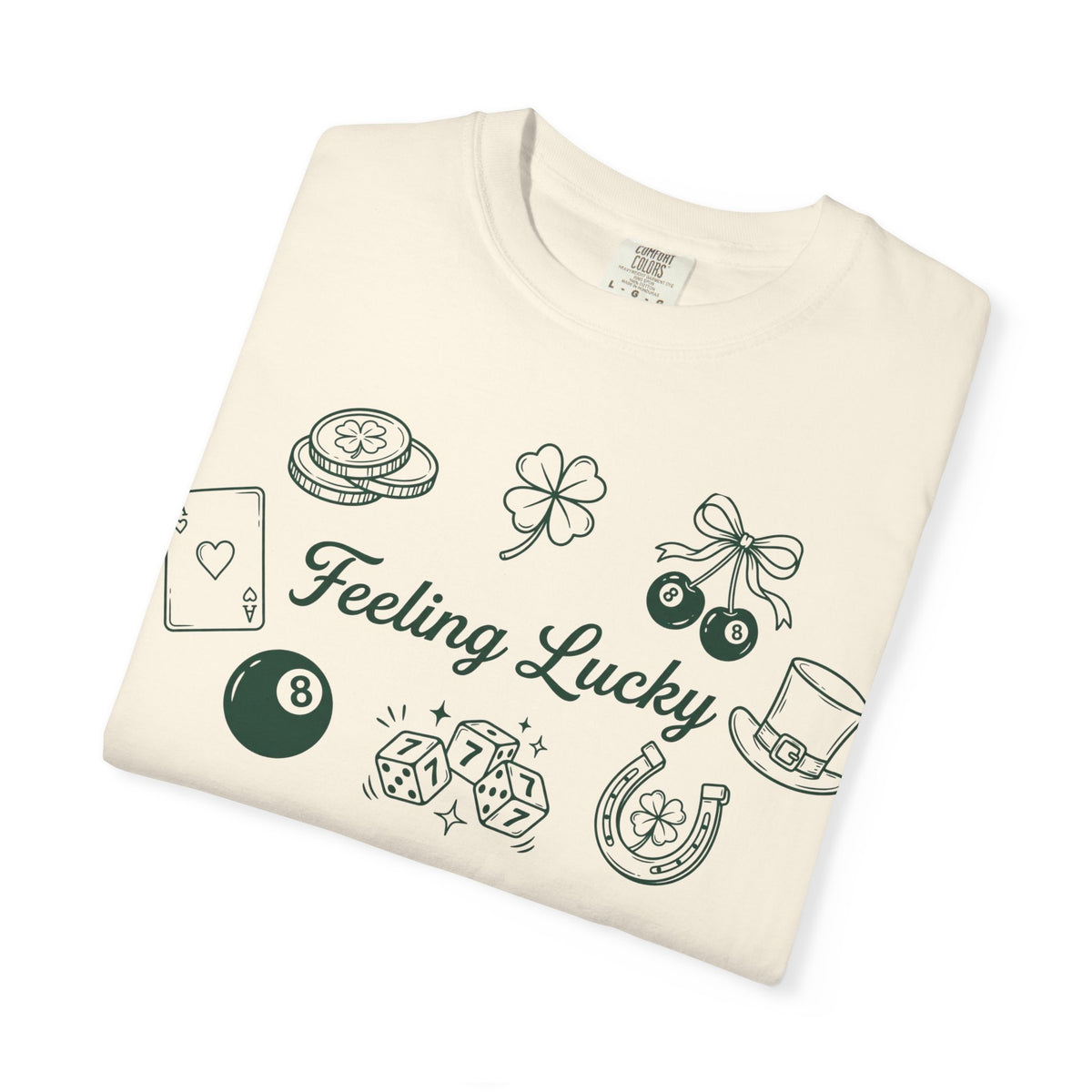Feeling Lucky Wide Charms Shirt, St Patricks Clover Dice Tee, Green Luck Shirt, Irish Gift