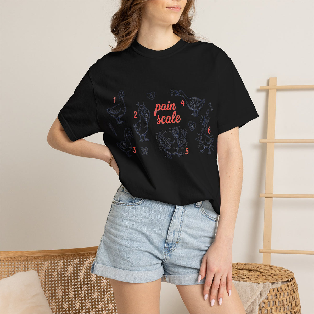 Goose Pain Scale Shirt, Funny Nurse Pain Chart Tee, 1 to 10 Goose Shirt, RN Gift