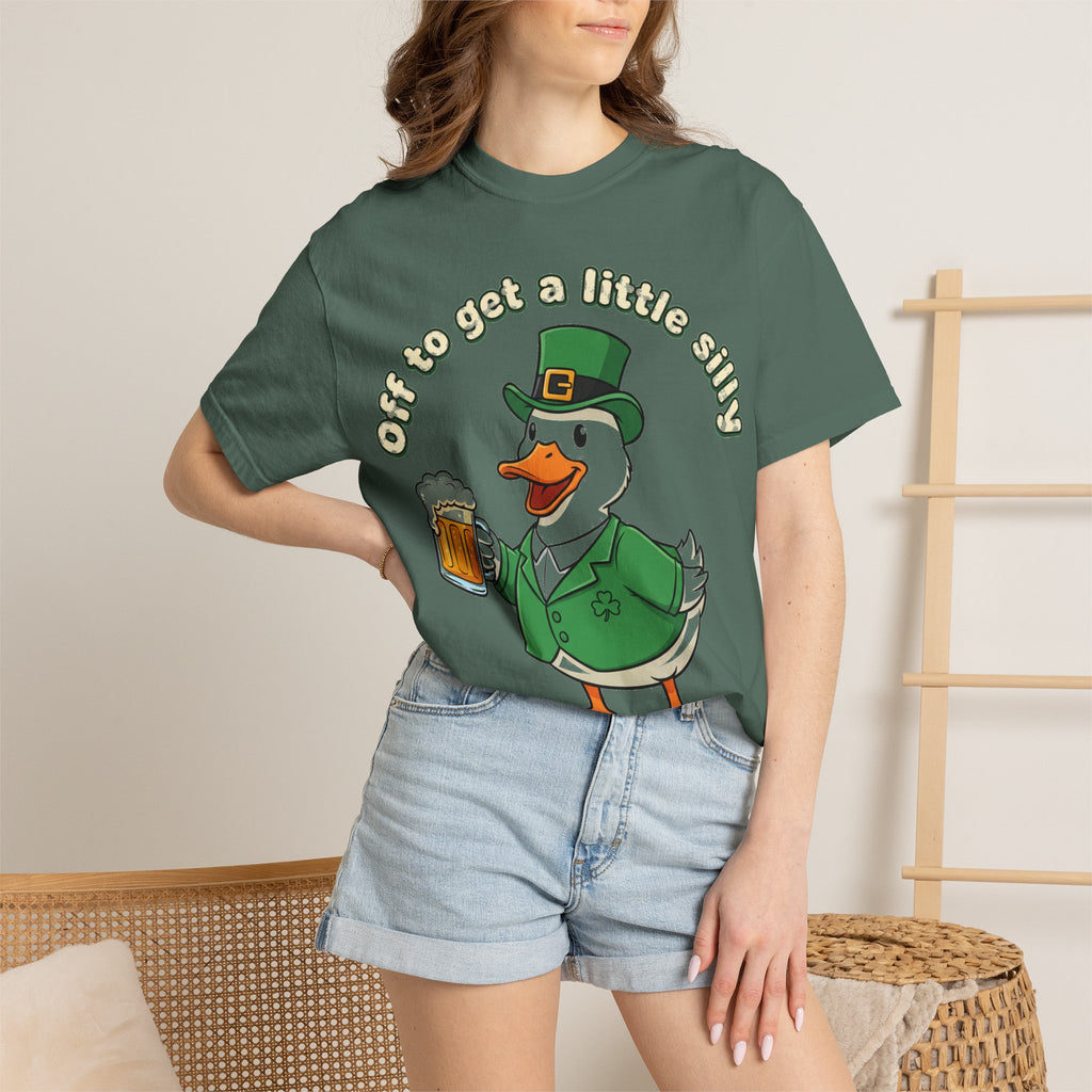 Off To Get A Little Silly Duck Shirt, Leprechaun Suit Beer Duck Tee, Funny St Patricks Day Shirt, Irish Gift